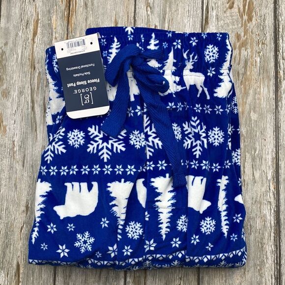 Mens Silky Fleece Winter Forest Soft Lightweight  Lounge Pajama Pants Size 3XL - Picture 8 of 8